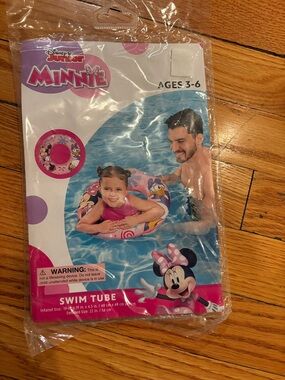 Disney Minnie Kids Pink Swim Tube - Inflatable Pool Float